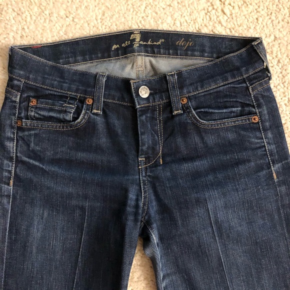 7 for All Mankind Dojo Flare Blue Jeans size 26 - Picture 3 of 9